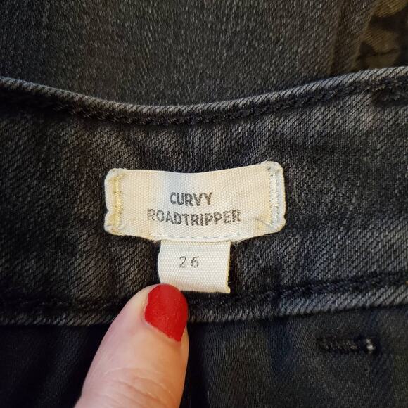 Madewell Curvy Roadtripper Skinny Jeans Washed Black Size 26 Classic Basic - Picture 15 of 16